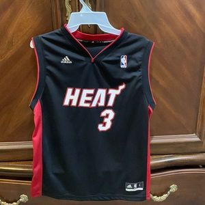 NBA Dwayne Wade Miami Heat 3 Jersey youth size large New